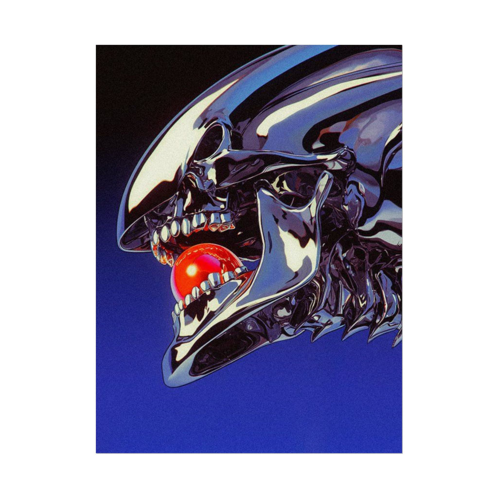 Futuristic Alien Art Print, Sci-Fi Wall Decor