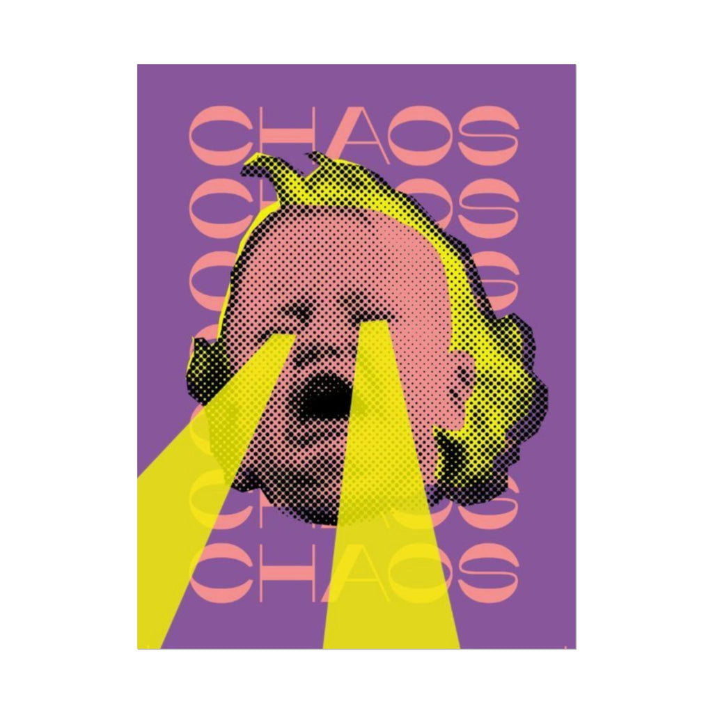 Rolled Posters - Chaos Print Crying Baby