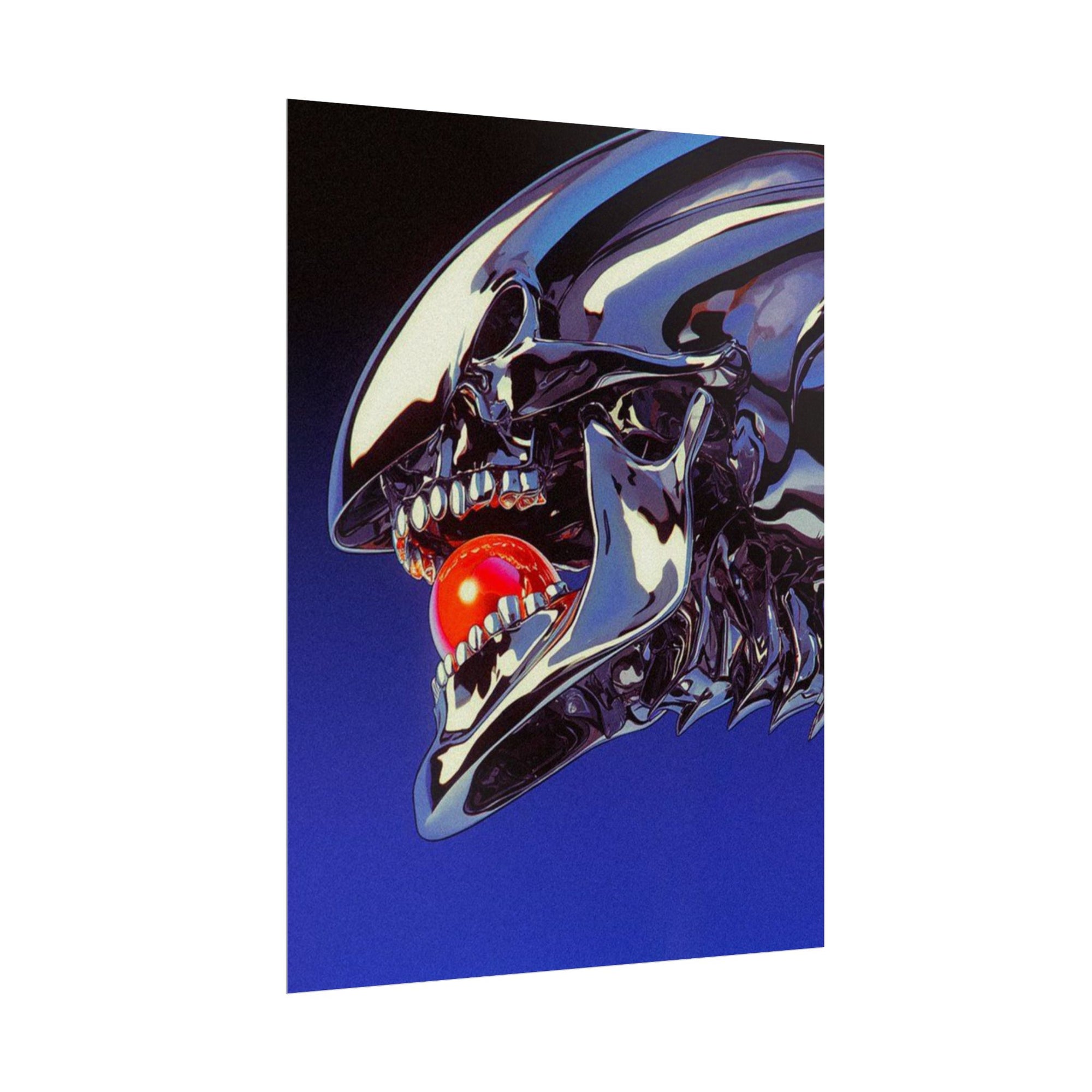 Futuristic Alien Art Print, Sci-Fi Wall Decor